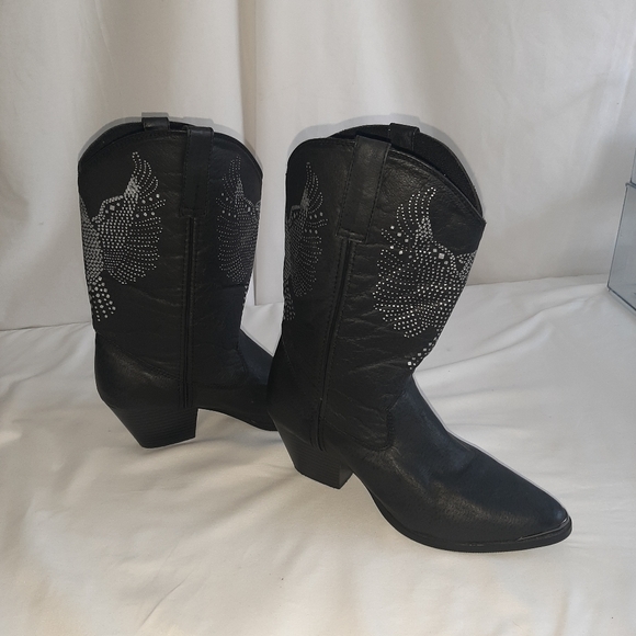 Dingo Black Western-Style Women Boots 9M - Picture 1 of 13